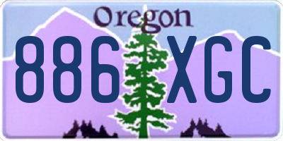 OR license plate 886XGC