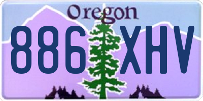 OR license plate 886XHV