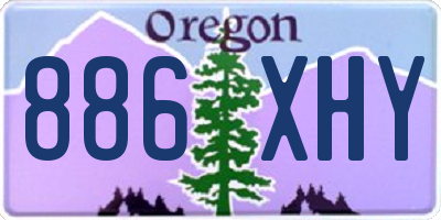 OR license plate 886XHY