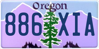 OR license plate 886XIA
