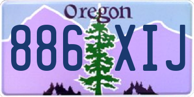 OR license plate 886XIJ