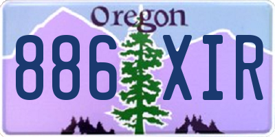 OR license plate 886XIR