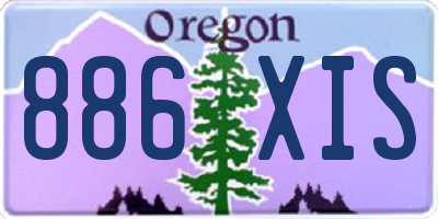 OR license plate 886XIS