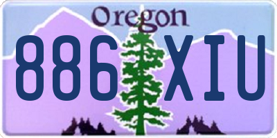OR license plate 886XIU