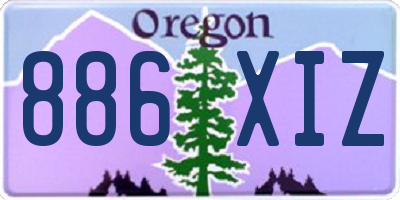 OR license plate 886XIZ