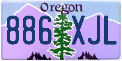 OR license plate 886XJL
