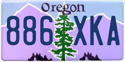 OR license plate 886XKA