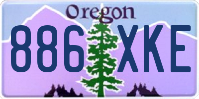 OR license plate 886XKE