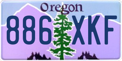 OR license plate 886XKF