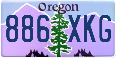 OR license plate 886XKG