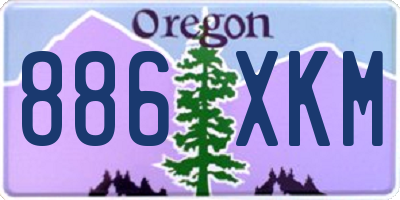 OR license plate 886XKM