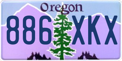 OR license plate 886XKX