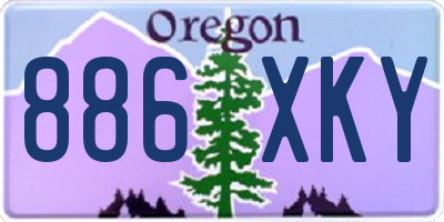 OR license plate 886XKY