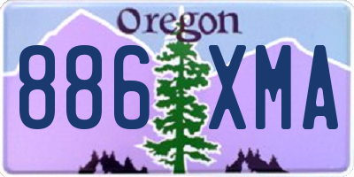 OR license plate 886XMA