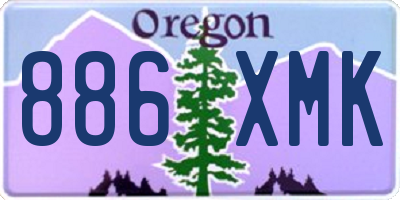 OR license plate 886XMK