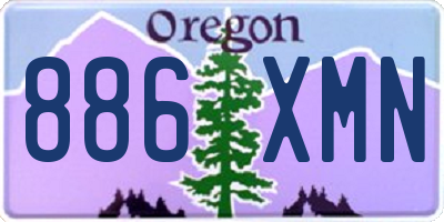OR license plate 886XMN