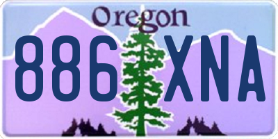 OR license plate 886XNA