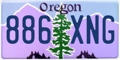 OR license plate 886XNG