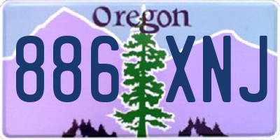 OR license plate 886XNJ