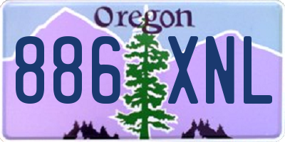 OR license plate 886XNL