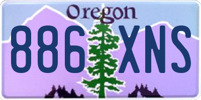 OR license plate 886XNS
