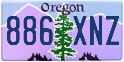 OR license plate 886XNZ