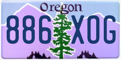 OR license plate 886XOG