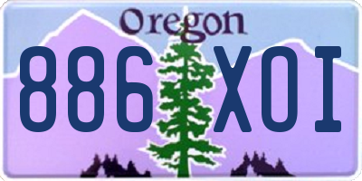 OR license plate 886XOI