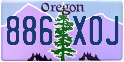 OR license plate 886XOJ