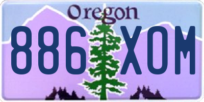 OR license plate 886XOM
