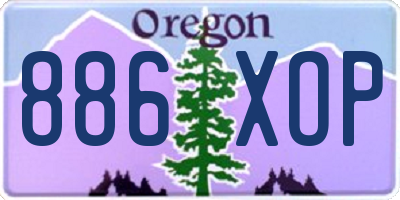 OR license plate 886XOP