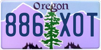 OR license plate 886XOT