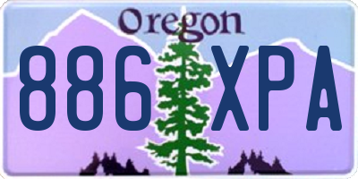 OR license plate 886XPA
