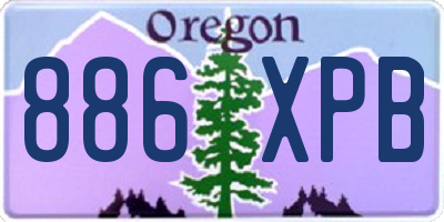OR license plate 886XPB