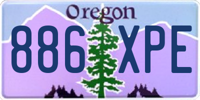 OR license plate 886XPE