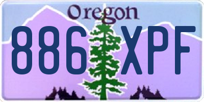 OR license plate 886XPF