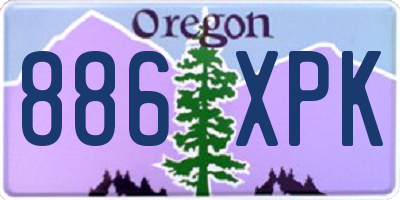 OR license plate 886XPK