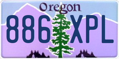 OR license plate 886XPL