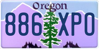 OR license plate 886XPO
