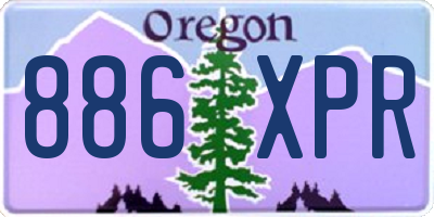 OR license plate 886XPR