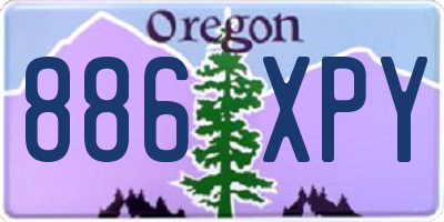 OR license plate 886XPY