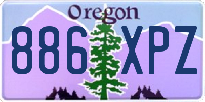 OR license plate 886XPZ