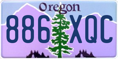OR license plate 886XQC