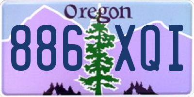OR license plate 886XQI