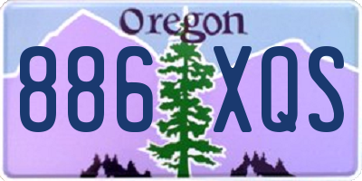 OR license plate 886XQS