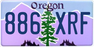 OR license plate 886XRF