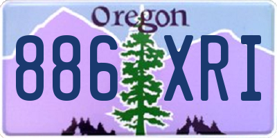 OR license plate 886XRI