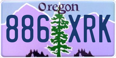OR license plate 886XRK