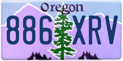 OR license plate 886XRV