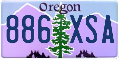 OR license plate 886XSA
